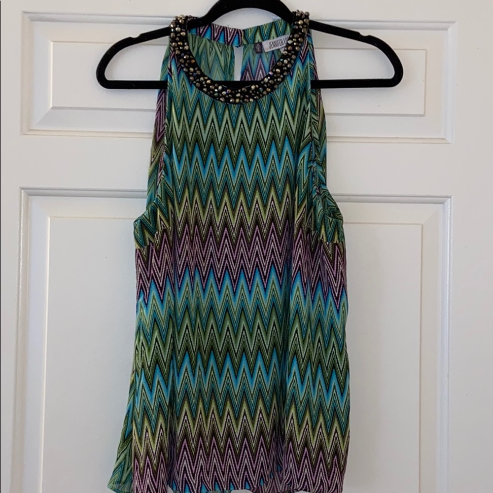 😊FREE😊W/ $30 Purchase - Jennifer Lopez tank w/ beaded embellishments - Picture 2 of 7